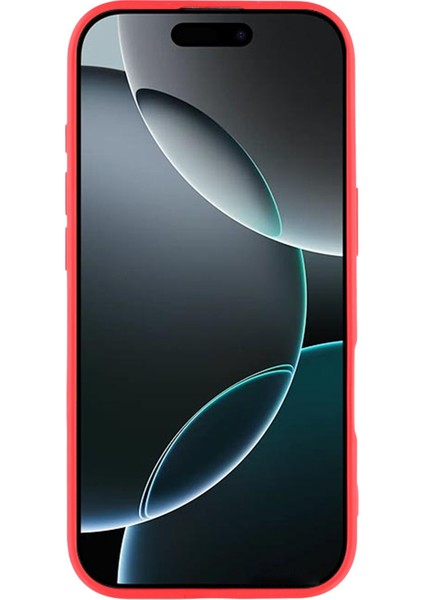 iPhone 16 Pro Kılıfı Düz ​​kenar Koruma Tpu+Pc Telefon Kılıfı Aynalı Ayaklık-Kırmızı (Yurt Dışından) fiyatları