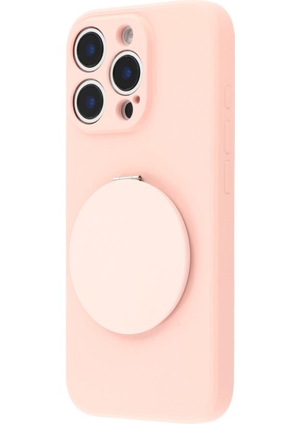 iPhone 16 Pro Kılıfı Düz ​​kenar Koruma Tpu+Pc Telefon Kılıfı Aynalı Ayaklı-Pembe (Yurt Dışından) fırsatları