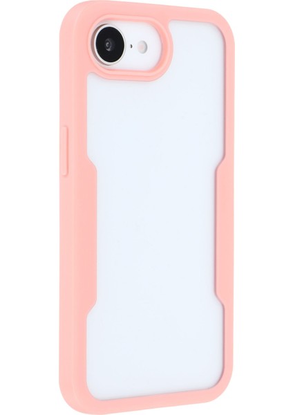 iPhone 16E Kılıfı Akrilik+Tpu Şeffaf Telefon Kılıfı Pet Ekran Filmi-Pembe (Yurt Dışından) fırsatları