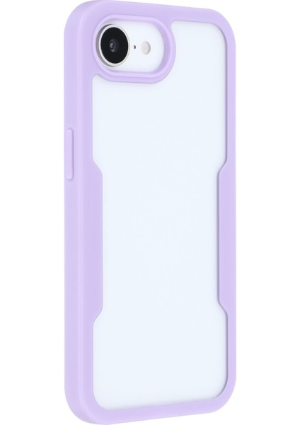 iPhone 16E Kılıfı Akrilik+Tpu Şeffaf Telefon Kılıfı Pet Ekran Filmi-Mor (Yurt Dışından) fırsatları
