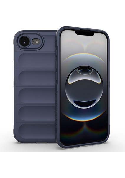 iPhone 16E Kılıf Düşmeye Karşı Yumuşak Tpu Sağlam Telefon Arka Kapağı-Koyu Mavi (Yurt Dışından)