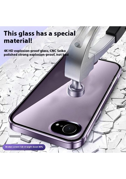 iPhone 16E Kılıfı Manyetik Adsorpsiyon Çift Taraflı Temperli Cam + Metal Telefon Kılıfı Tokalı - Altın (Yurt Dışından) indirimleri