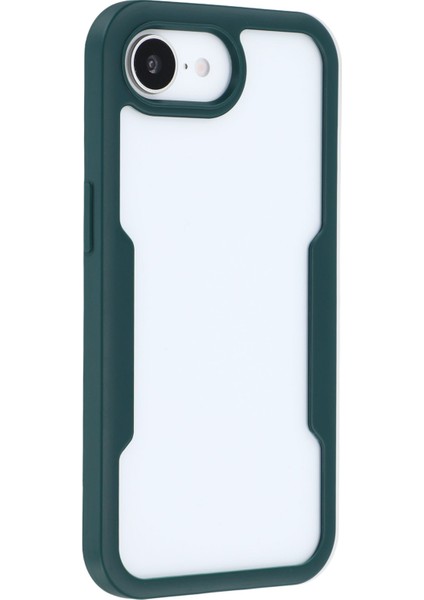 iPhone 16E Kılıfı Akrilik+Tpu Şeffaf Telefon Kılıfı Pet Ekran Filmi-Yeşil (Yurt Dışından) fırsatları