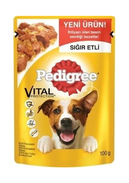 Pouch Sığır Etli ve Tavuklu Yetişkin Konserve Köpek Mama