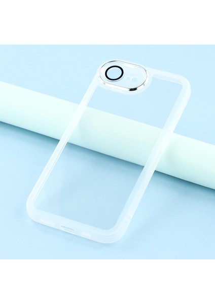 iPhone 16E Kılıfı Elektrokaplama Kamera Çerçevesi Tpu Telefon Kılıfı-Şeffaf Beyaz (Yurt Dışından) indirimleri