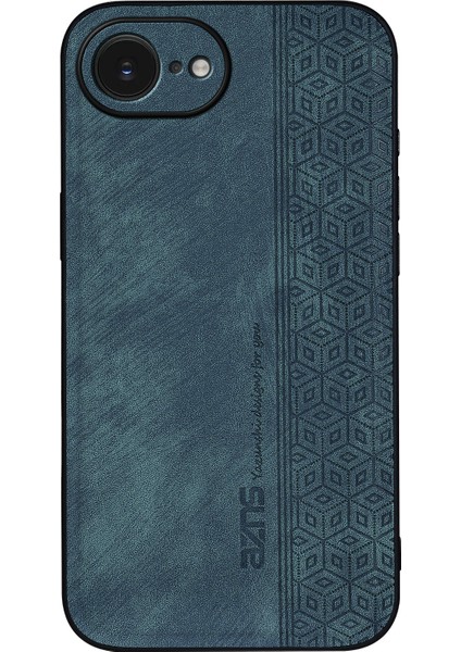 Azns iPhone 16E Kılıf Koruyucu Pu Deri Kaplı Tpu Telefon Kabuğu-Yeşil (Yurt Dışından)