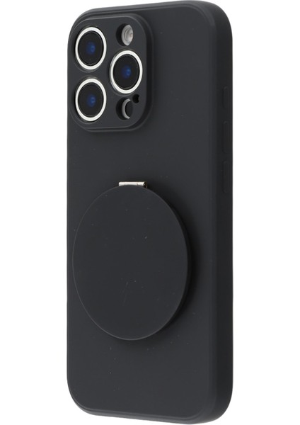 iPhone 16 Pro Kılıfı Düz ​​kenar Koruma Tpu+Pc Telefon Kılıfı Aynalı Ayaklıklı-Siyah (Yurt Dışından) fırsatları