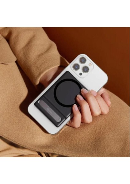 Siyah manyetik katlanabilir cep telefonu standı, şık ve pratik kullanım indirimleri