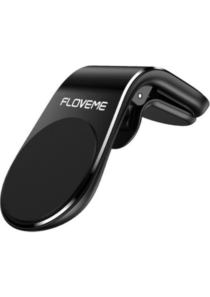 Metal mıknatıslı araç havalandırma telefon tutucu, siyah renk, dayanıklı ve pratik kullanım