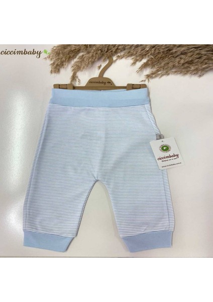 Çizgili Manşetli Pantalon