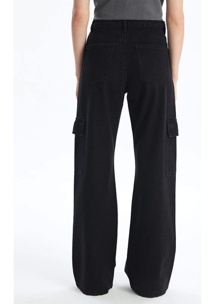 Kargo Cep Jeans Pantolon Siyah modelleri