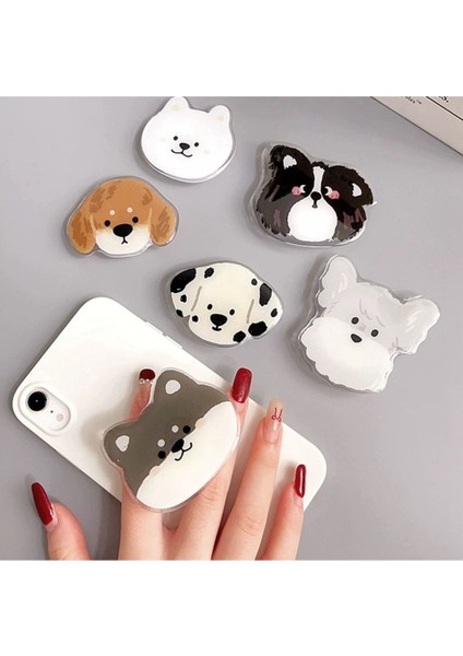 Sevimli Köpek Desenli Sarı Telefon ve Masaüstü Standı modelleri