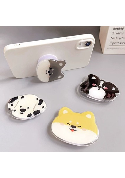 Sevimli Köpek Desenli Sarı Telefon ve Masaüstü Standı fırsatları