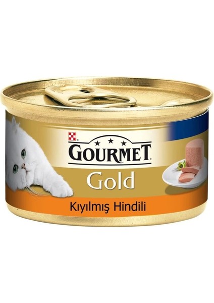 Kıyılmış Hindili Yetişkin Konserve Kedi Maması 85 gr