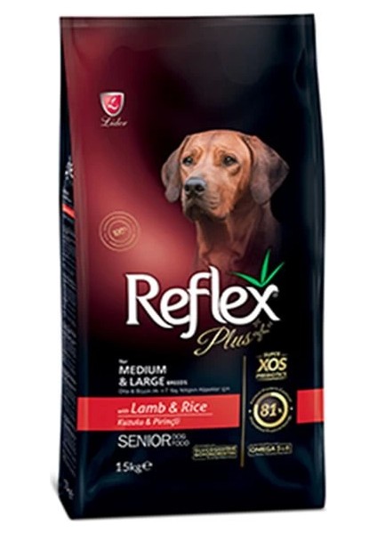 Kuzulu Orta ve Büyük Irk Yaşlı Köpek Maması 15 kg