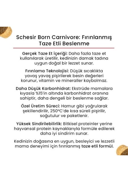 Born Carnivore Tavuk ve Yumurtalı Yetişkin Kedi Maması 1.