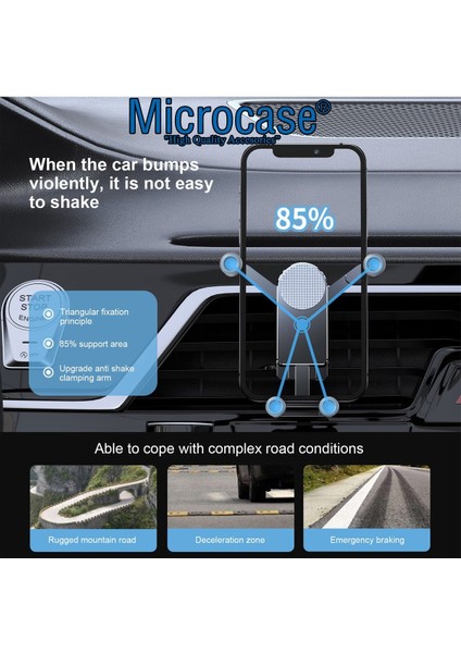 4 Nokta Destekli Araç İçi Telefon Tutucu, Siyah, Pratik ve Güvenli Kullanım fırsatları