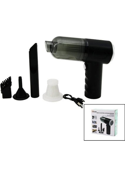 USB Şarjlı 2in1 Çekme - Üfleme Oto - Araç - Ev Mini - Taşınabilir El Tipi Süpürge (4172)