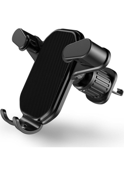 Araç içi 360° döner telefon tutucu, şık ve pratik tasarım, siyah renk