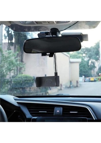 Siyah teleskopik araç içi aynaya uyumlu telefon tutucu, kolay kullanım, 6 ay garanti fiyatları