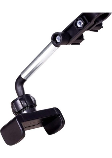 Siyah teleskopik araç içi aynaya uyumlu telefon tutucu, kolay kullanım, 6 ay garanti modelleri