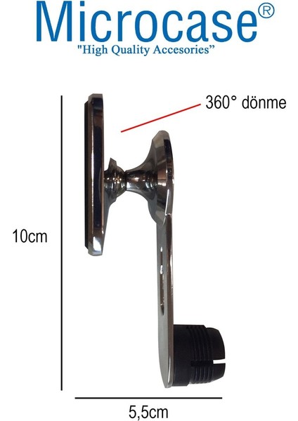 Araç içi mıknatıslı ve kelepçeli metal telefon tutucu, pratik ve şık tasarım indirimleri