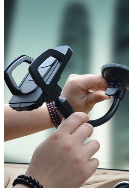 Tüm Araç Modelleri Ile Uyumlu Oynar Başlıklı Telefon Tutucu Cama Yapışan Akrobat Torpido Aksesuar