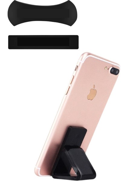 Siyah Güçlü Yapıştırıcı Cep Telefonu Tutucu Pad 3 Adet