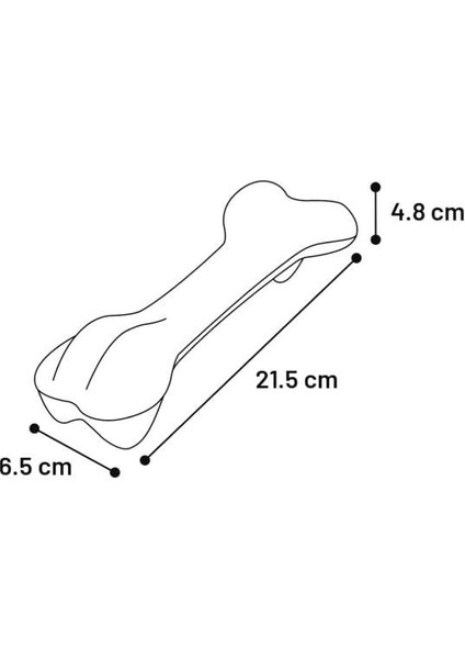 Lastik Kemik Köpek Oyuncağı 22 cm