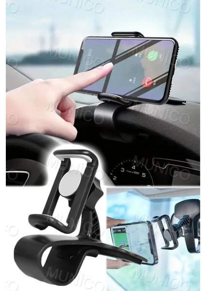 Araç Telefon Tutucu, Uzun Ömürlü ABS, Kolay Montaj, Güvenli Sürüş, Metalik Renk