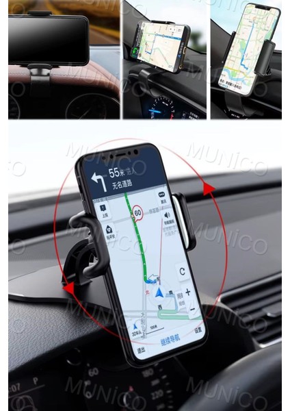 Araç Telefon Tutucu, Uzun Ömürlü ABS, Kolay Montaj, Güvenli Sürüş, Metalik Renk fırsatları