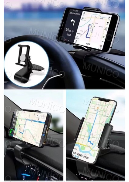 Araç Telefon Tutucu, Uzun Ömürlü ABS, Kolay Montaj, Güvenli Sürüş, Metalik Renk