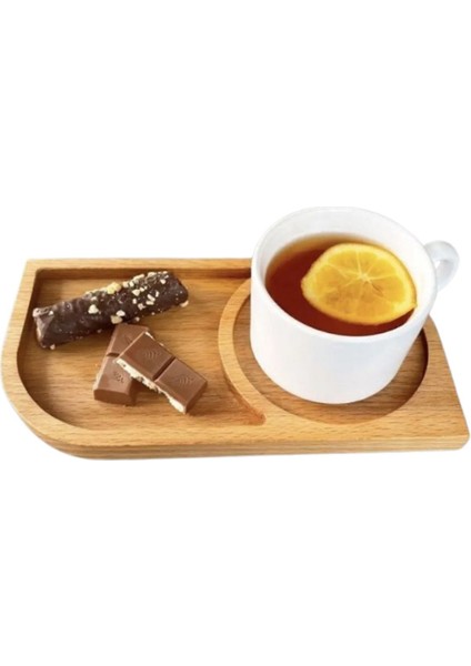 Ahşap kahve ve çay sunum tabağı, kişisel kullanım, 70 ml, şık ve doğal tasarım fiyatları