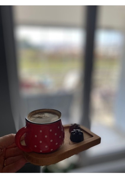 Ahşap kahve ve çay sunum tabağı, kişisel kullanım, 70 ml, şık ve doğal tasarım modelleri