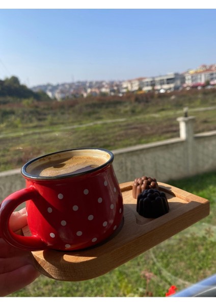 Ahşap kahve ve çay sunum tabağı, kişisel kullanım, 70 ml, şık ve doğal tasarım fırsatları