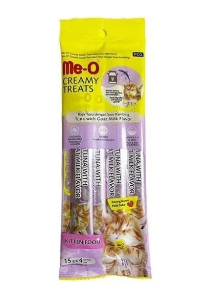 Creamy Ton Balıklı ve Keçi Sütlü Sıvı Yavru Kedi Ödül Maması