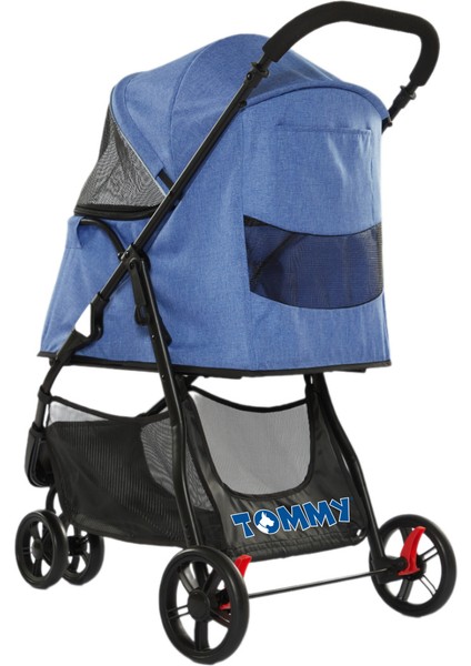 Evcil Hayvan Arabası Lacivert 74.5*52.2*98CM Max 15KG Dpmah