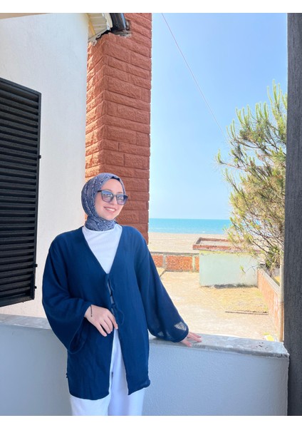 Kadın Müslim Kumaş Bağlamalı Kimono