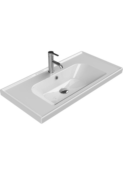 Cerastyle Turkuaz Frame Etajerli Lavabo 90 x 45 cm fiyatları