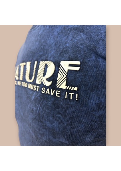 Erkek Fit Kesim Enjeksiyon Baskılı Pamuklu T-Shirt