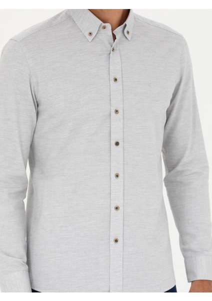 Erkek Taş Slim Fit Uzun Kollu Gömlek 50279988-VR049