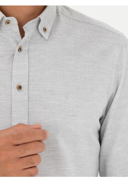 Erkek Taş Slim Fit Uzun Kollu Gömlek 50279988-VR049