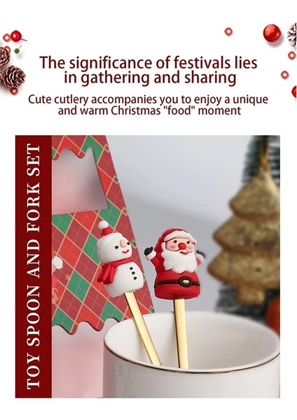 Noel Çatal ve Kaşık Seti Paslanmaz Çelik Sofra Takımı Kahve Çay Tatlı Çatal ve Kaşık Seti (Yurt Dışından) modelleri