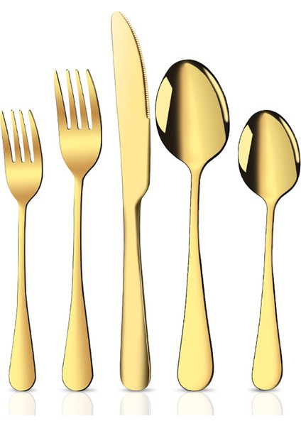 Retro Paslanmaz Çelik Batı Yemek Bıçağı Çatal ve Kaşık Otel Biftek Bıçağı Çatal ve Kaşık Sofra Takımı Pratik Mutfak Aletleri (Yurt Dışından)