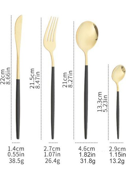 Altın Kaplama Yemek Takımları 304 Paslanmaz Çelik Çatal Bıçak Takımı Sofra Takımı Batı Biftek Gümüş Bıçak Çatal Çay Kaşığı Akşam Yemeği Mutfak P1 (Yurt Dışından) fırsatları