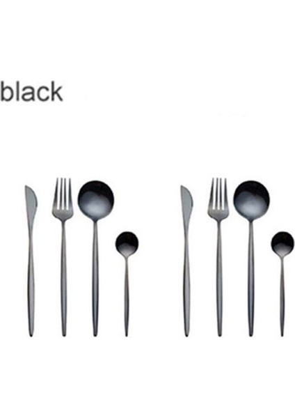 Altın Kaplama Yemek Takımları 304 Paslanmaz Çelik Çatal Bıçak Takımı Sofra Takımı Batı Biftek Gümüş Bıçak Çatal Çay Kaşığı Akşam Yemeği Mutfak P1 (Yurt Dışından)