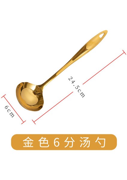 Ticari Uzun Saplı Paslanmaz Çelik Çorba Kaşığı Sıcak Tencere Kaşığı Büyük Altın Çorba Kaşığı Sıcak Tencere 2'si 1 Arada (Yurt Dışından)