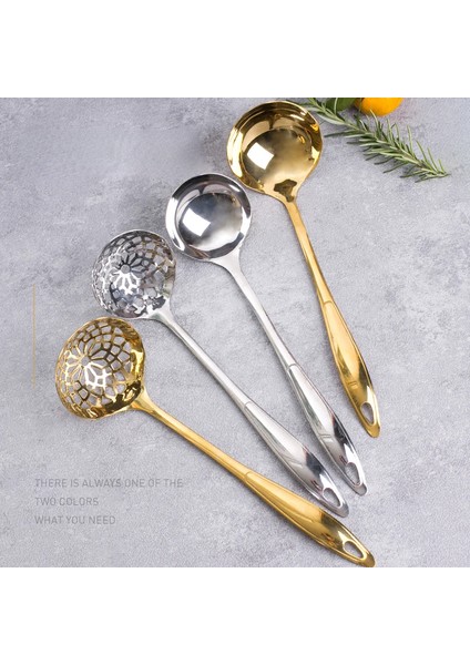 Ticari Uzun Saplı Paslanmaz Çelik Çorba Kaşığı Sıcak Tencere Kaşığı Büyük Altın Çorba Kaşığı Sıcak Tencere 2'si 1 Arada (Yurt Dışından) fırsatları