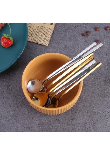 7 Adet Paslanmaz Çelik Çay Kaşığı Yuvarlak/kalp Şeklinde Karıştırma Kaşığı Uzun Saplı Dondurma Kaşığı Çok Işlevli Ev Mutfağı Için (Yurt Dışından)