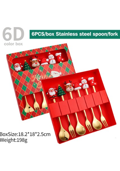 Yaratıcı Noel Baba Paslanmaz Çelik Çatal Kaşık Yaratıcı Sofra Takımı Hediye Seti Yeni Yıl Partisi Masa Dekoru Yaratıcı Tatil Hediyeleri (Yurt Dışından)